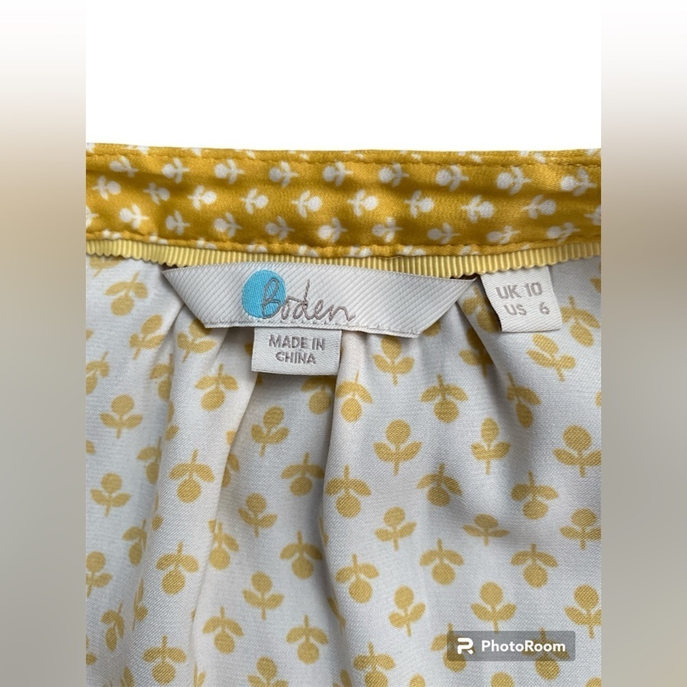 Boden Yellow Polka Dot Blouse - Picture 8 of 9